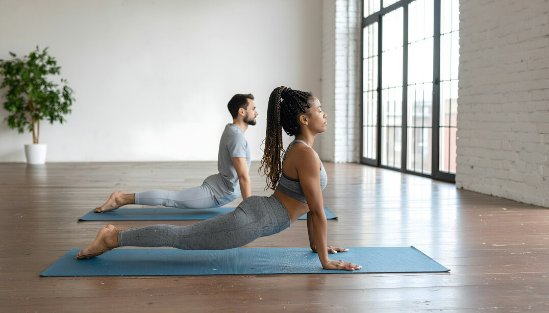 employees doing yoga