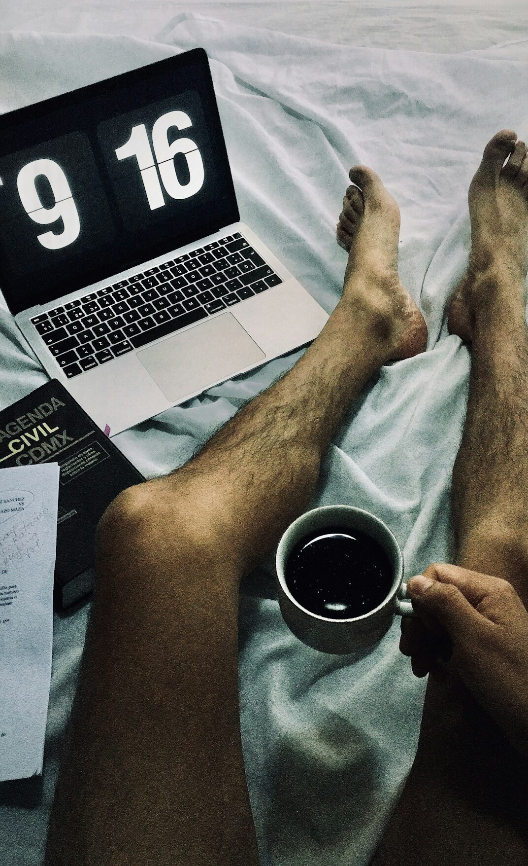 person relaxing after work